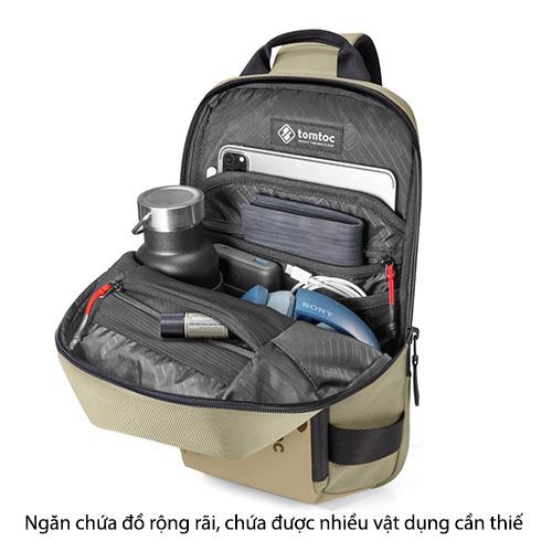 TÚI ĐEO ĐA NĂNG TOMTOC (USA) EXPLORER SLING BAG | 11-INCH BLACK chống thấm nước và chống mài mòn - hàng chính hãng