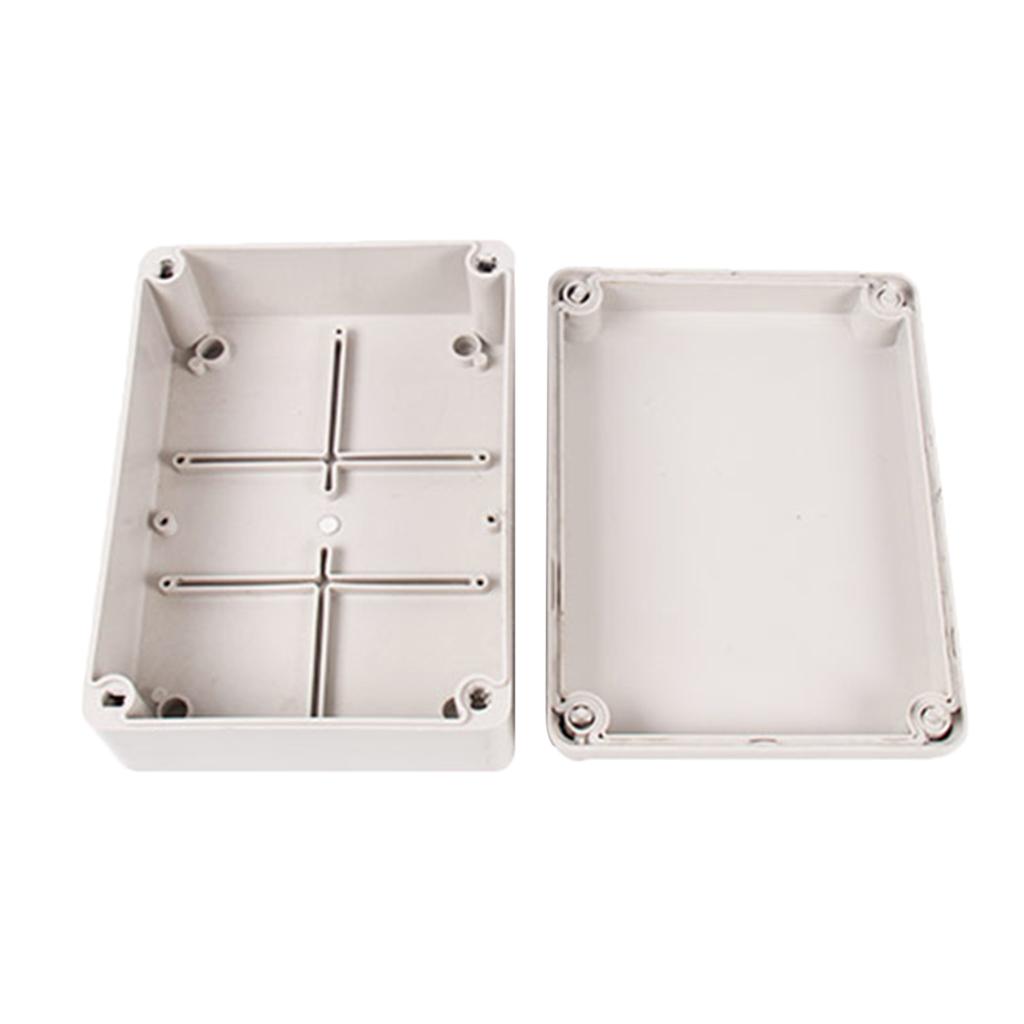 IP66 Plastic ABS Junction Box - Electrical Box for Indoor Uses - Industrial Box in Light Grey Finish with Solid Door Construction Conduit and Fittings