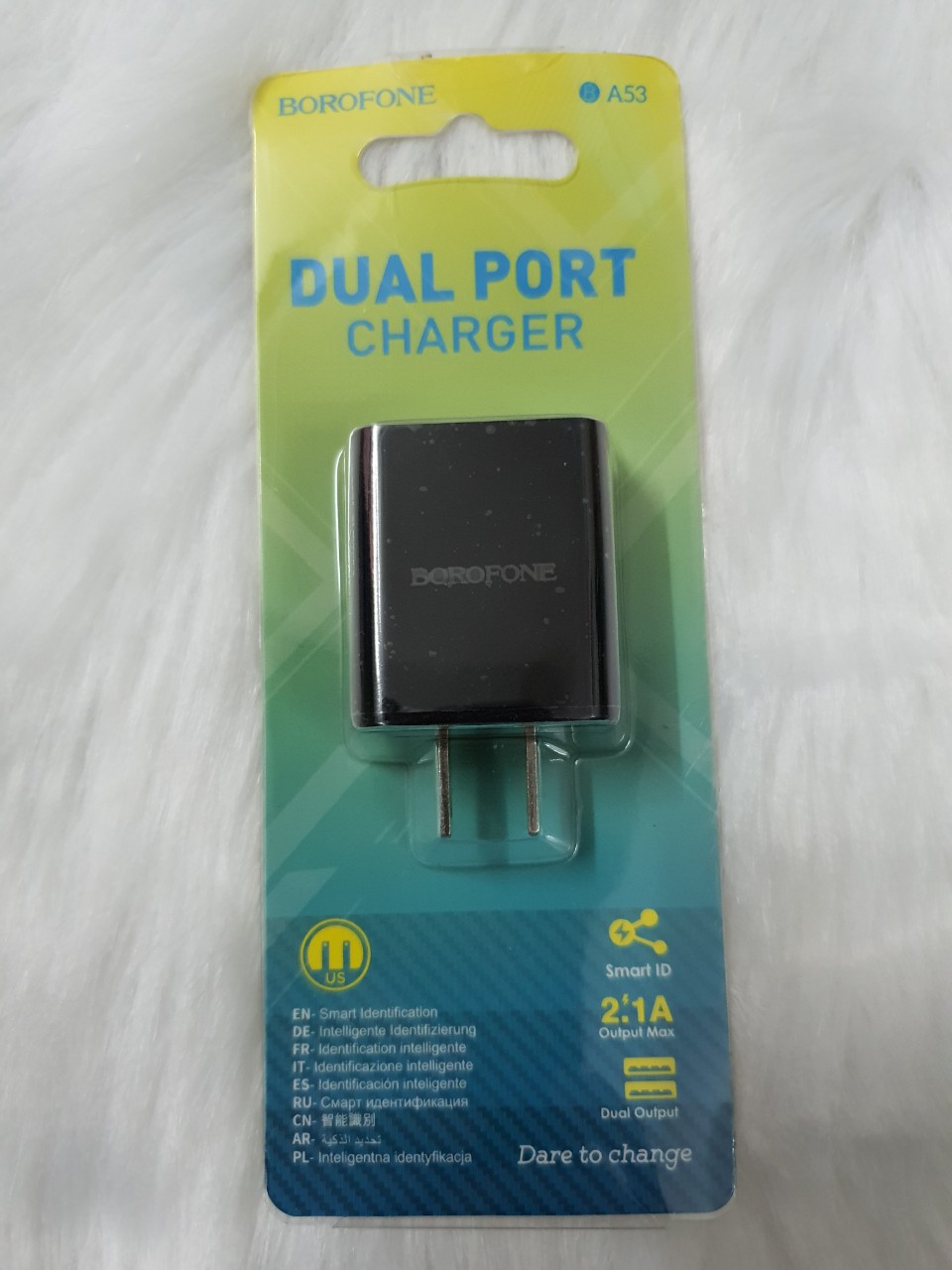 Cốc sạc nhanh Borofone 10w A53A có 2 cổng USB - Dual Port charge - Hàng chính hãng
