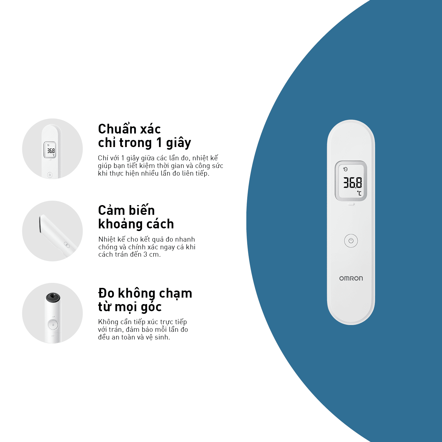 Nhiệt kế điện tử đo trán OMRON MC-F300 hàng chính hãng