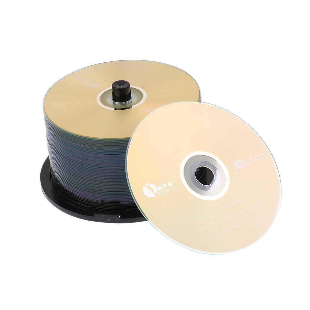 50Pcs Blank CD-R Recordable DVDs Discs Spindles 1-52x 700MB 80Mins