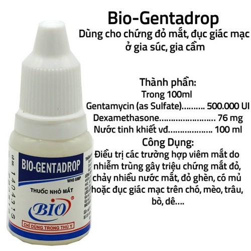Thuốc nhỏ mắt cho thú cưng Bio Gentadrop 10ml