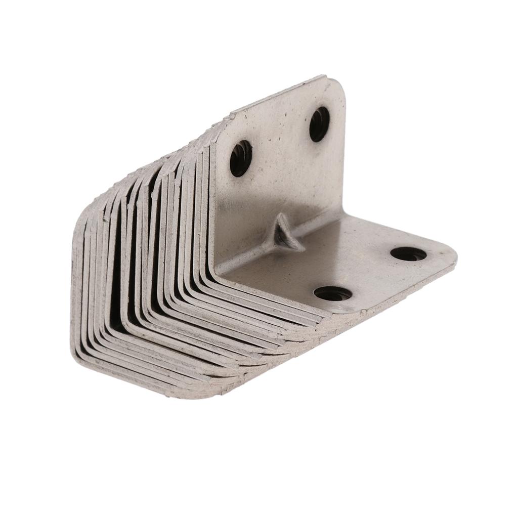2x20pcs Polished Angle Fixed Bracket Furniture Frame Cabinet Connector 23 x 23 x 30mm