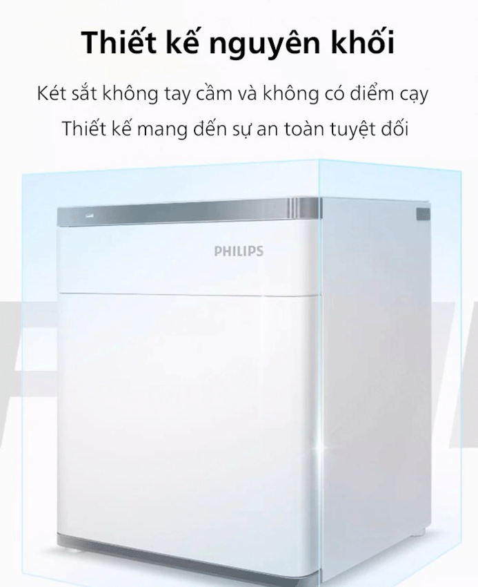 Két sắt điện tử thông minh vân tay, mã số ảo, sạc điện thoại thương hiệu Philips SBX301-5PC - Hàng nhập khẩu