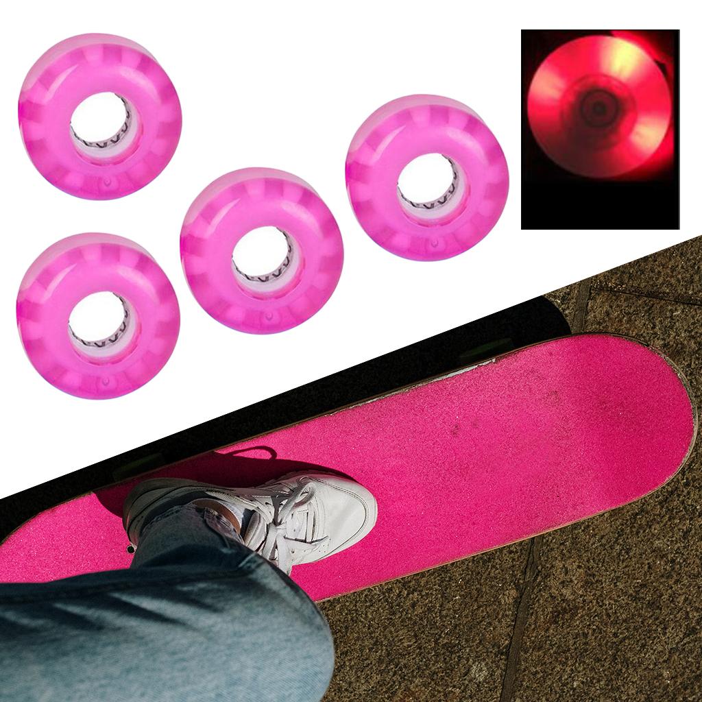 Luminous Skateboard Wheels,4PCs/Set Light up Skateboard Wheels Quad Roller Skate/Skateboard Wheels for Double Row Skating and Longboard