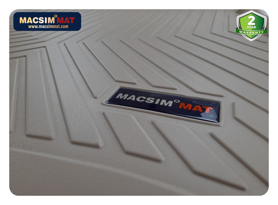 Thảm lót cốp xe ô tô MAZDA CX5 2017+nhãn hiệu Macsim chất liệu TPV cao cấp màu be