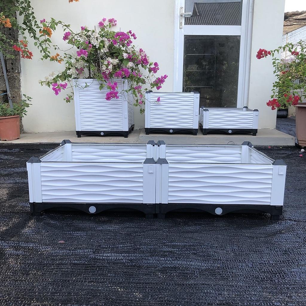 Chậu nhựa lắp ghép.Kích thước 50x100 cao 23 cm.Trồng rau, hoa, cây cảnh.Sang trọng - Thẩm mỹ - Bền hơn 10 năm.Bảo hành 1 năm toàn quốc