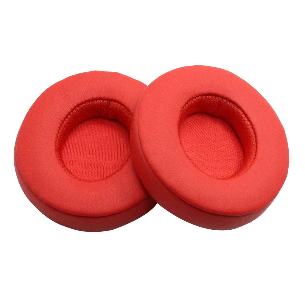 2Pair Ear Pads Cushions Replacement for Beats Solo 2 Solo 3 Red & Black