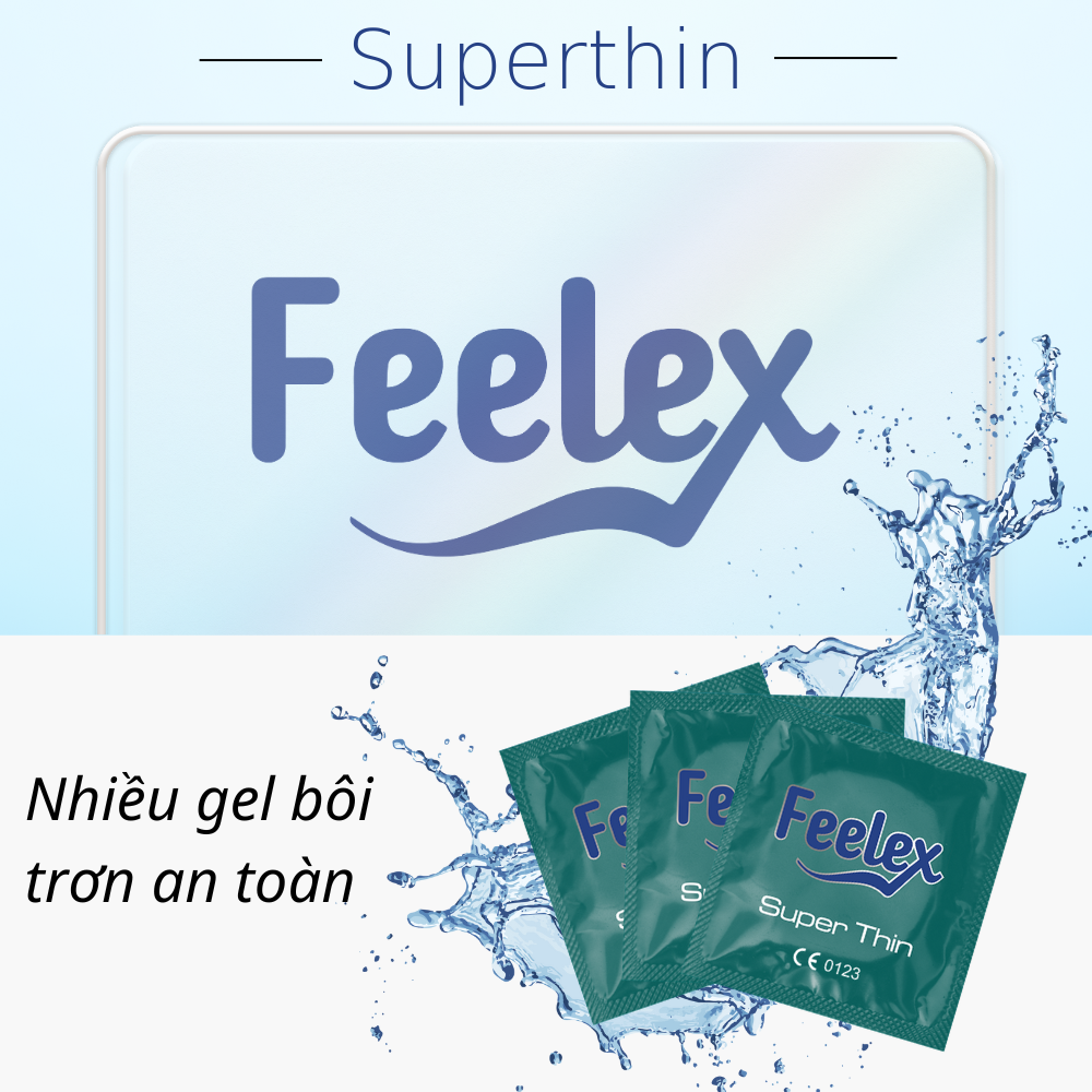 Bao cao su OZO Feelex Superthin - Hộp 30bcs