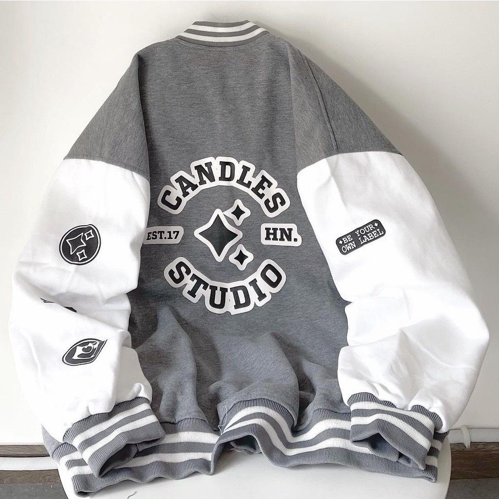 Áo Khoác Nỉ Bomber Nam Nữ Unisex In Chữ CS Form Rộng Ulzzang