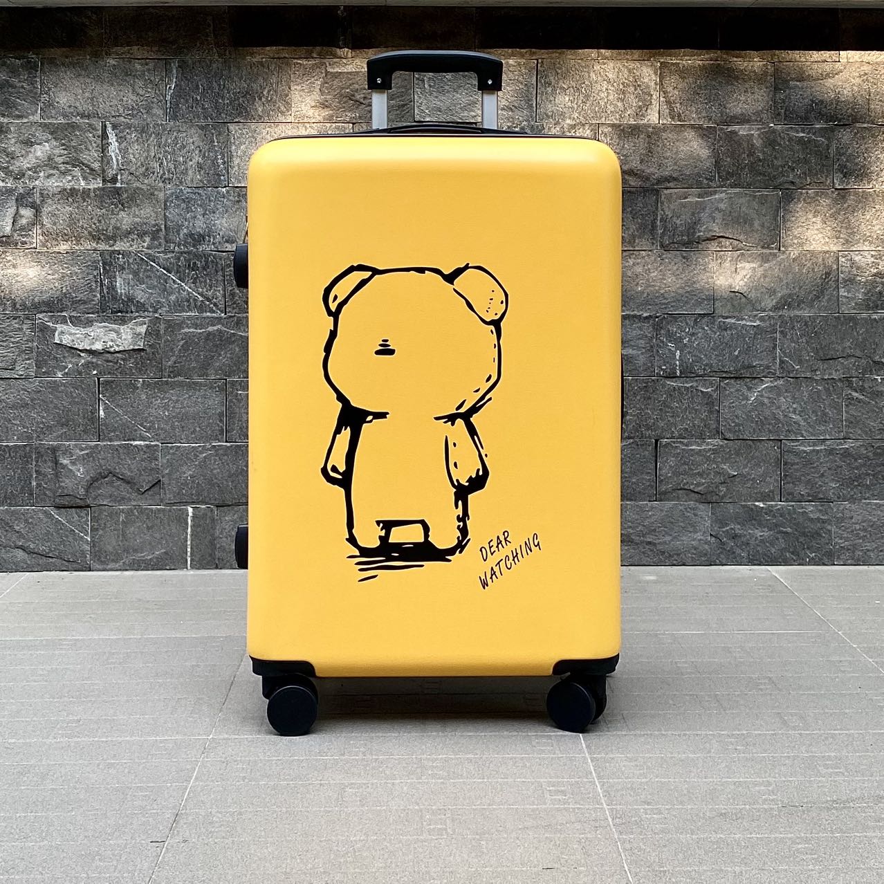 HÌNH THẬT_VaLi Kéo Du Lịch In Hình Gấu Không Bong Tróc Chất Liệu Nhựa Nhám PC+ABS Hàng Sẵn Kho Đủ Size 20/24/26 inch