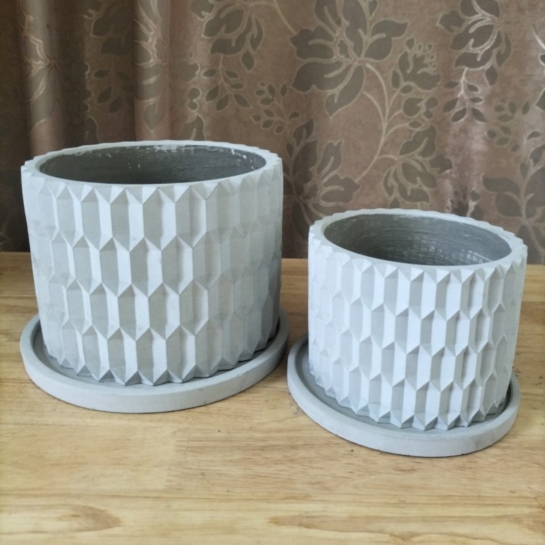 Đĩa lót chậu trồng cây xi măng cho dòng PL10 SIZE S 16.4x1cm , chậu trồng cây, cây cảnh mini, để bàn, treo ban công, treo tường, cao cấp, chính hãng thương hiệu CORI SEEART GIATHANH DECOR