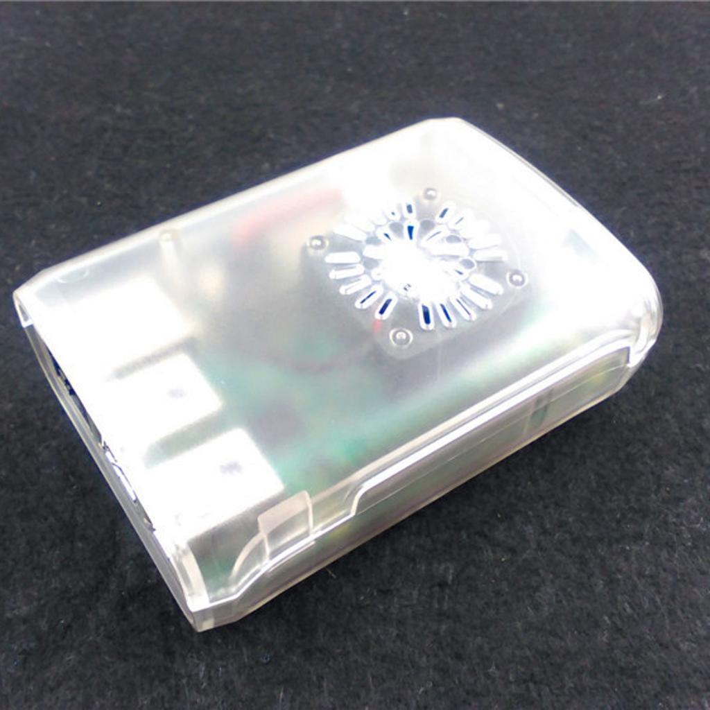 MagiDeal Enclosure Closed Case Box Cover Support Fan for Raspberry Pi B+/ Pi 2 Clear