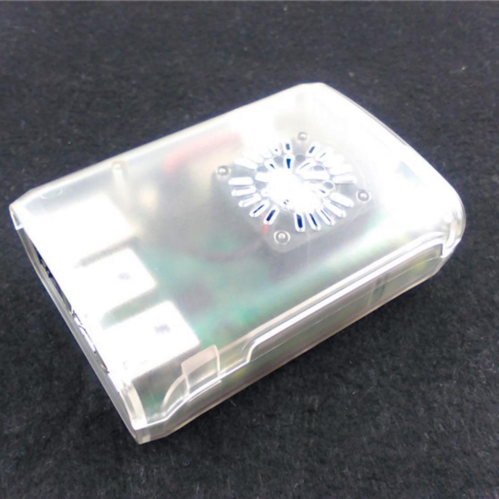 Clear Enclosure Case Shell Cover Box Support Fan For Raspberry Pi 2 Model B+