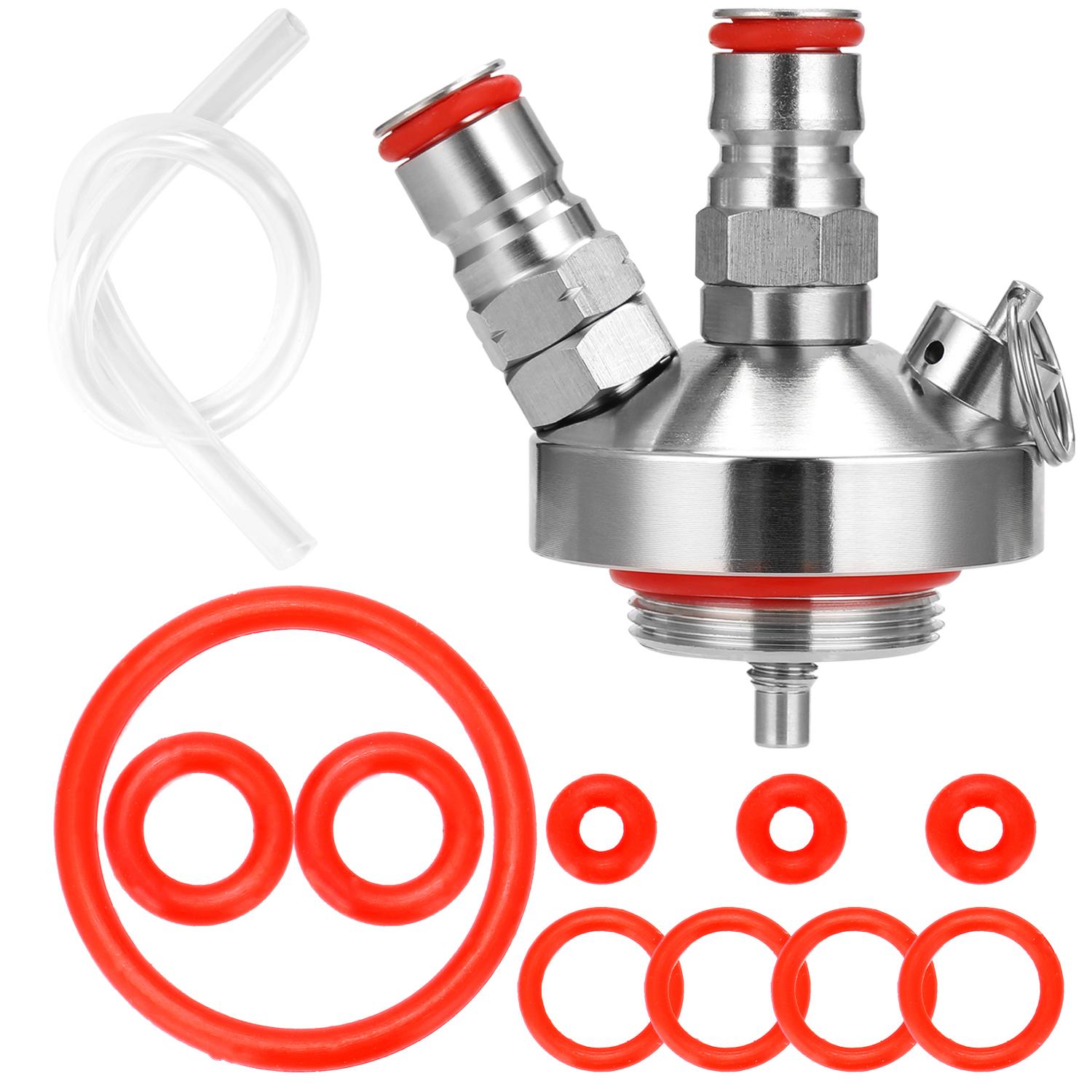 Mini Beer Keg 304 Stainless Steel Ball Lock Wine Tap Dispenser for 3.6L/5L/10L Homebrew Beer Tool