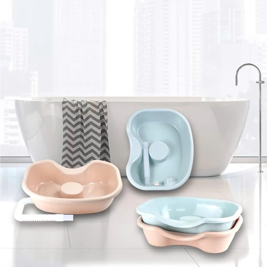 Chậu Gội Đầu Tại Nhà, Tại Giường Cho Người Già, Người Bệnh, Trẻ Em, Bà Bầu MÀU XANH