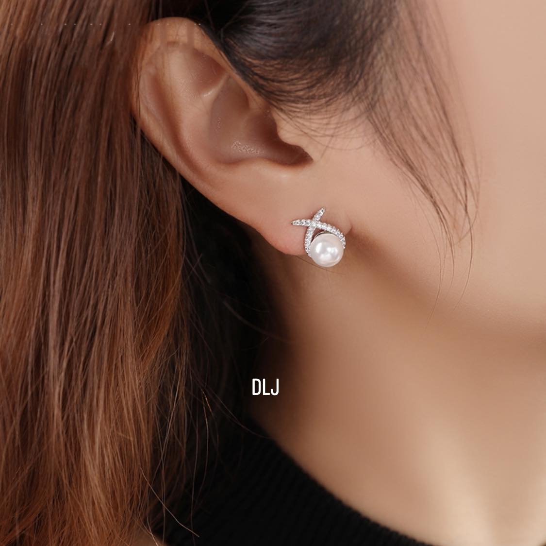 Bông tai bạc nụ trai chất liệu bạc s925 MS73b