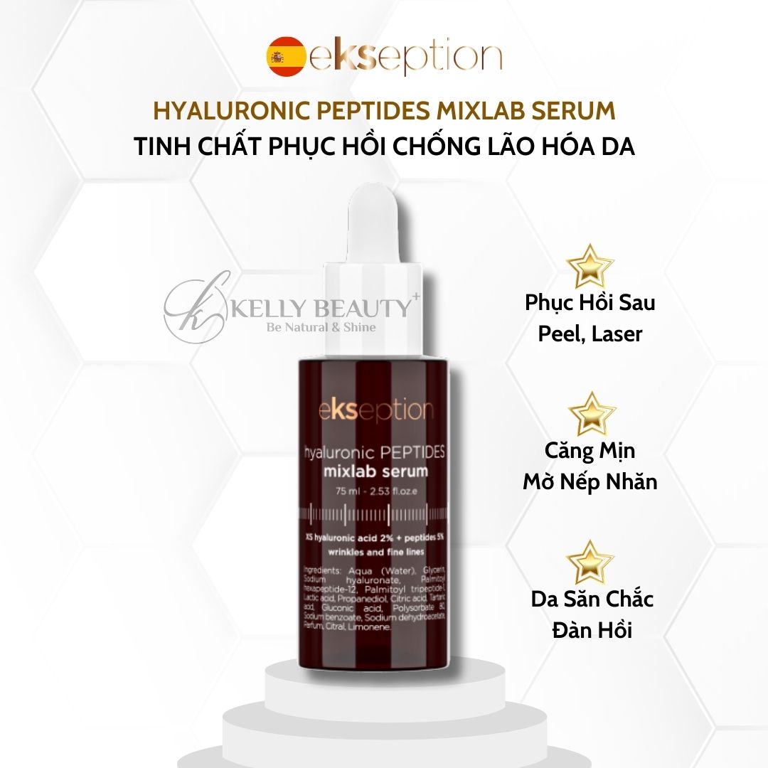 Ekseption Hyaluronic PEPTIDES mixlab serum - Tinh Chất Phục Hồi Chống Lão Hóa Da | Kelly Beauty