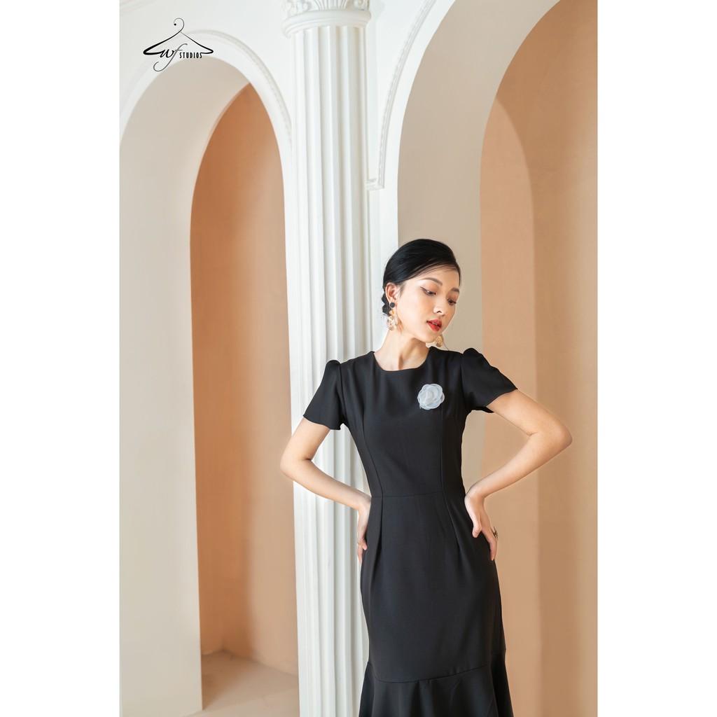 Váy cổ tròn đính hoa -Kira Dress-V09-wfstudios