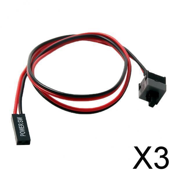 3xATX Computer Motherboard Power Cable Switch On/Off/Reset Button Replacement