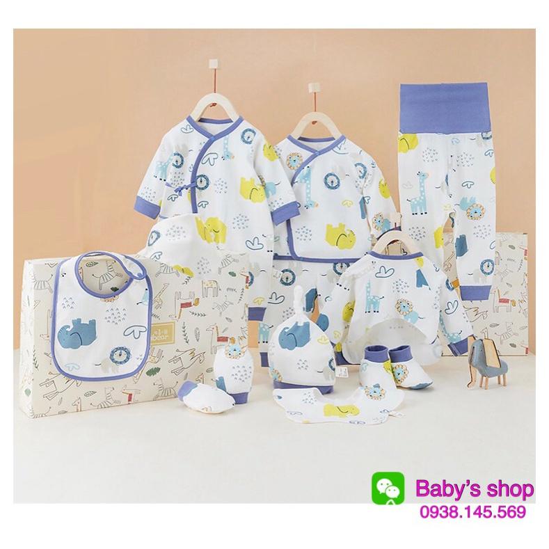Hộp hoặc giỏ quà gồm set đồ sơ sinh (7 - 24 chi tiết) dành làm quà tặng cho bé