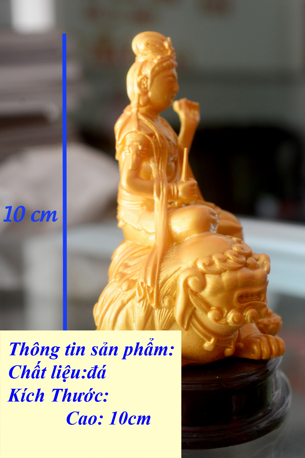 Tượng ngài Văn Thù Bồ Tát-Phổ Hiền Bồ Tát cao 10cm