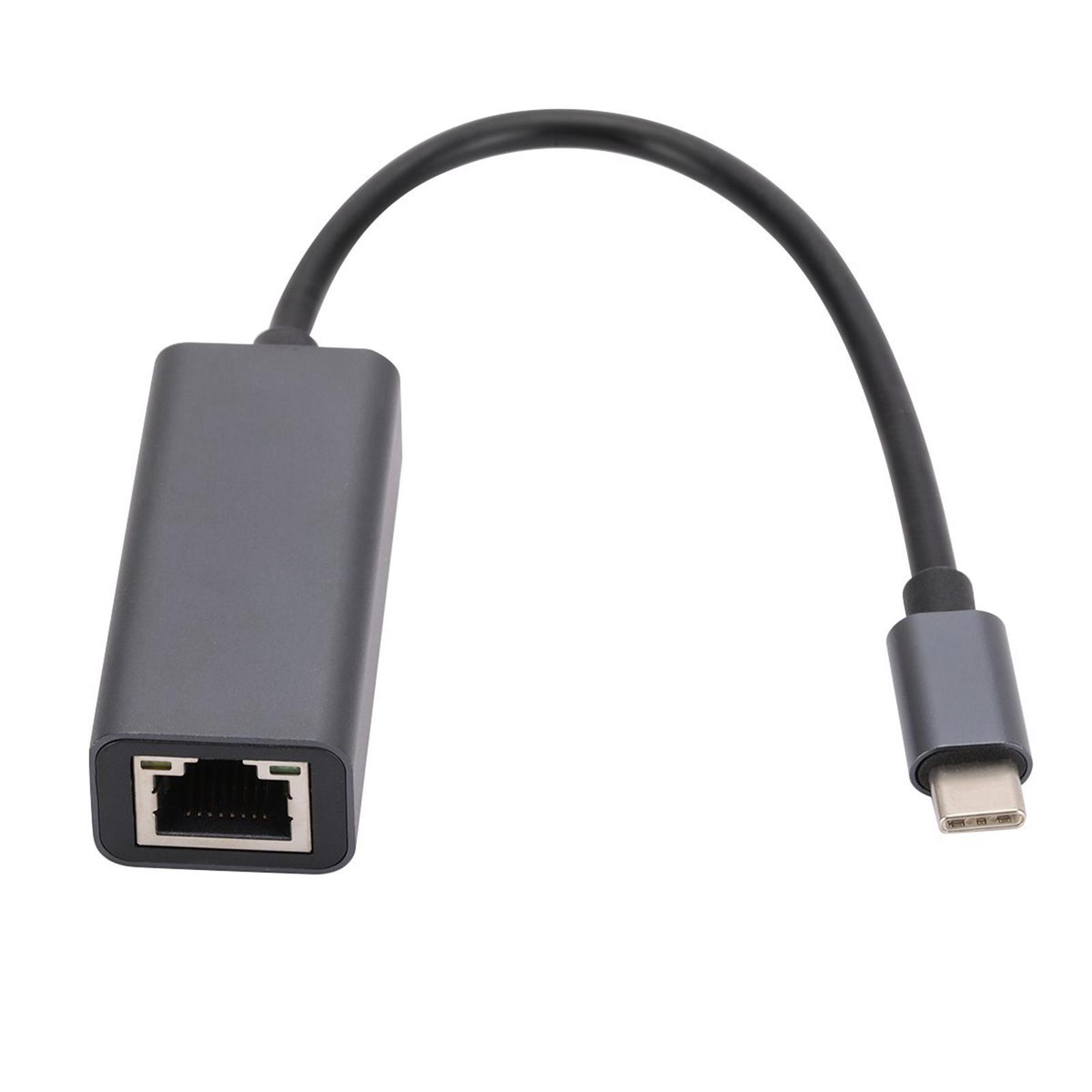USB C to Ethernet Adapter, 10/100/1000Mbps High Speed Network Card for Notebook PC