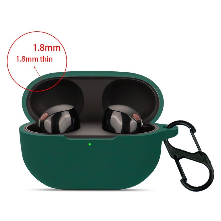 Case Silicon Color Cho Tai Nghe Sony Wf - 1000Xm5 Kèm Móc Treo - Hàng Chính Hãng - Green