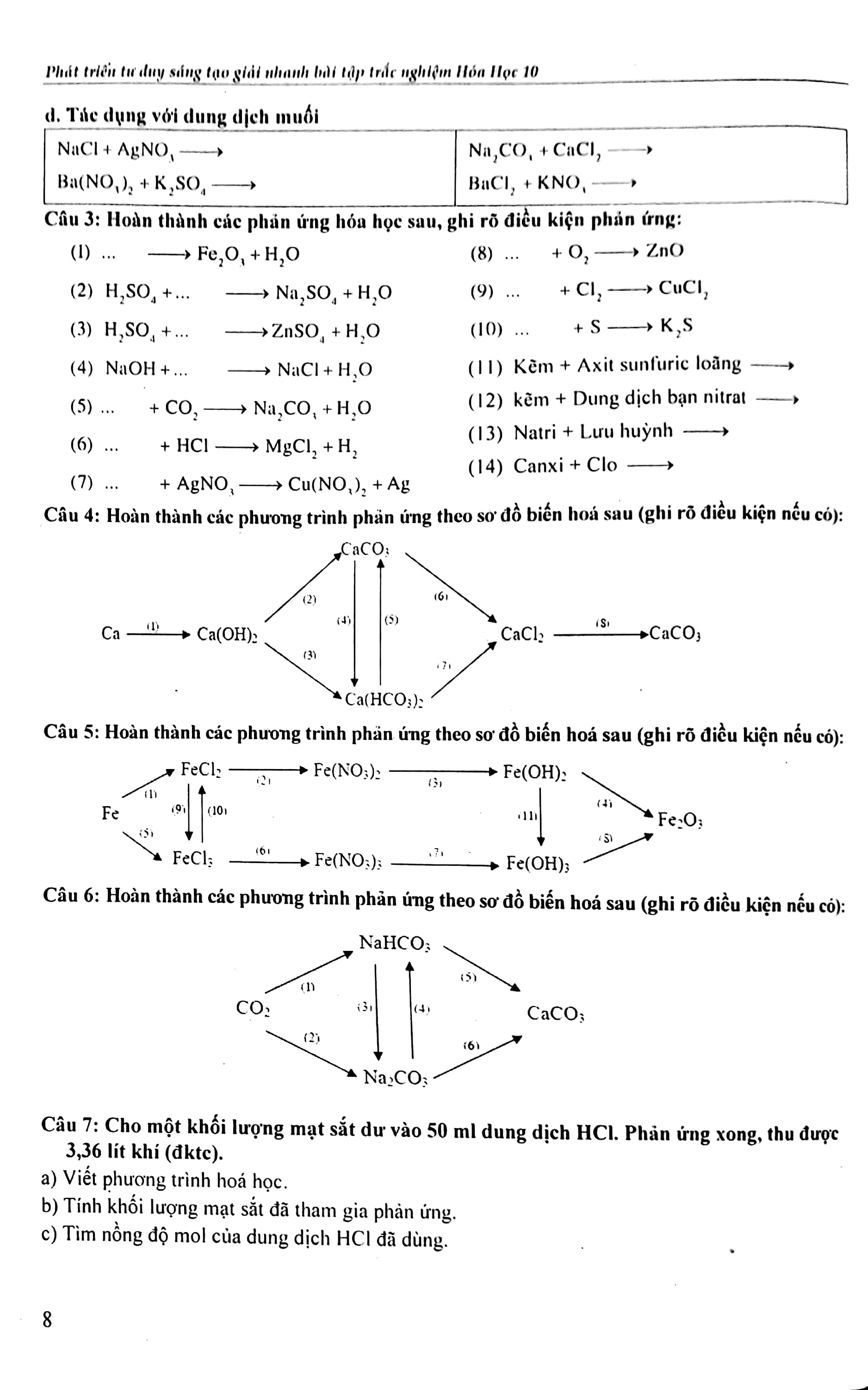 Phát Triển Tư Duy Sáng Tạo Giải Nhanh Bài Tập Trắc Nghiệm Hóa Học 10