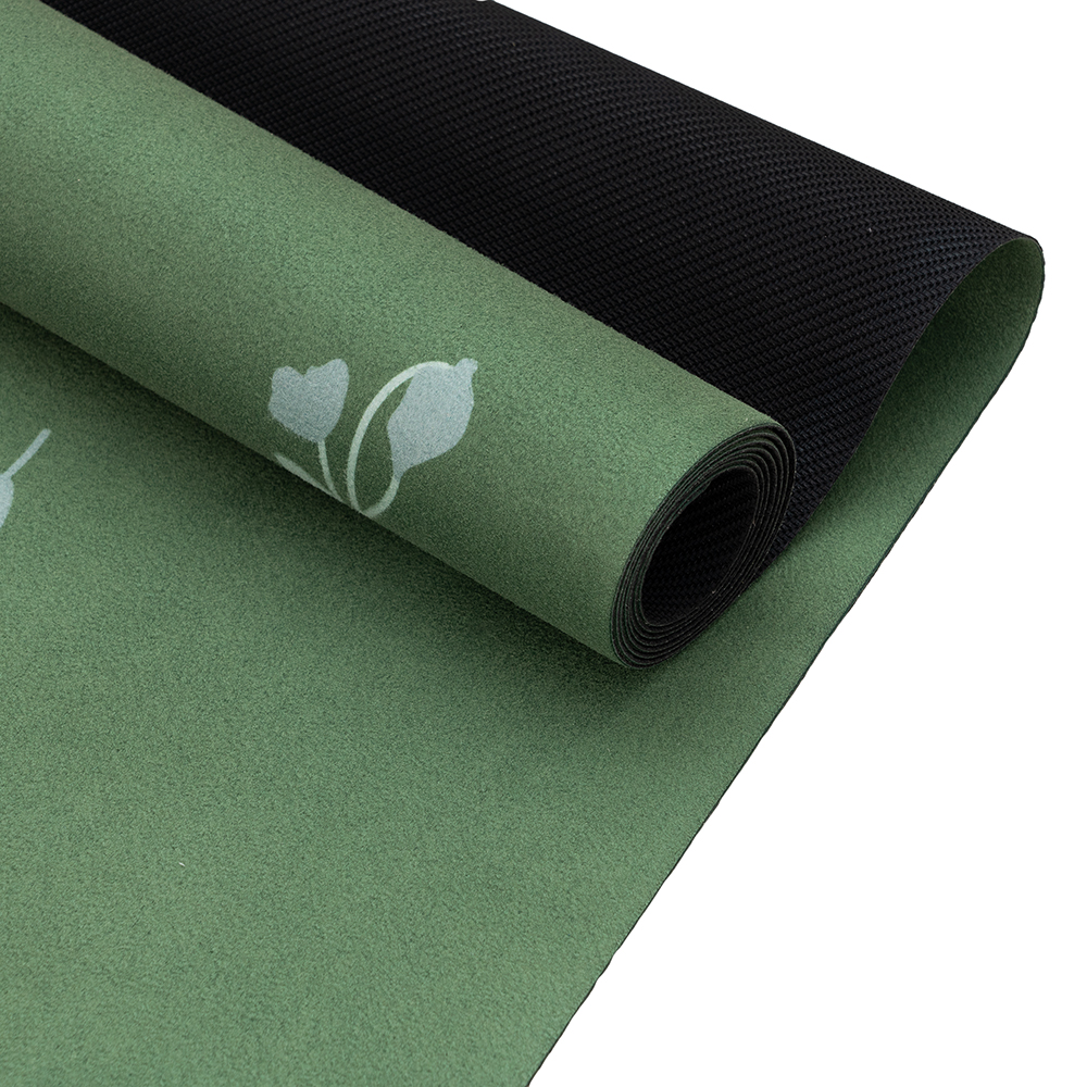 Thảm tập yoga du lịch cao cấp chính hãng Yvonne, Hummingbird - Green Moss - (TẶNG KÈM 3 PHẦN QUÀ) dày 1,5mm gấp gọn, bề mặt nhám, siêu bám, ưa mồ hôi, dễ vệ sinh, chất liệu cao su tự nhiên