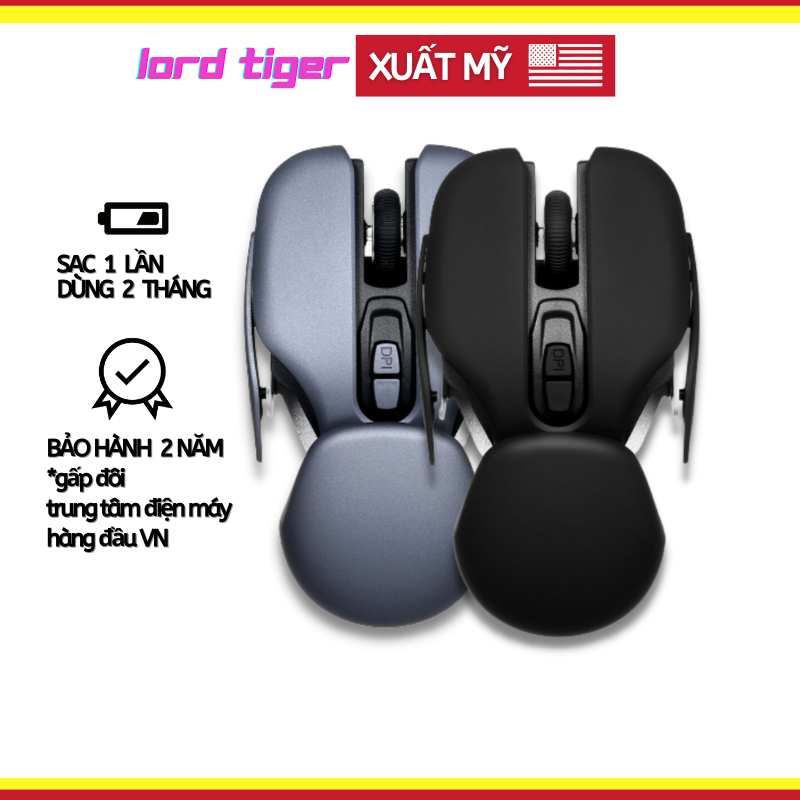 Chuột Bluetooth Không Dây Sạc Lại Máy Tính PC Laptop LT - Hàng Chính Hãng