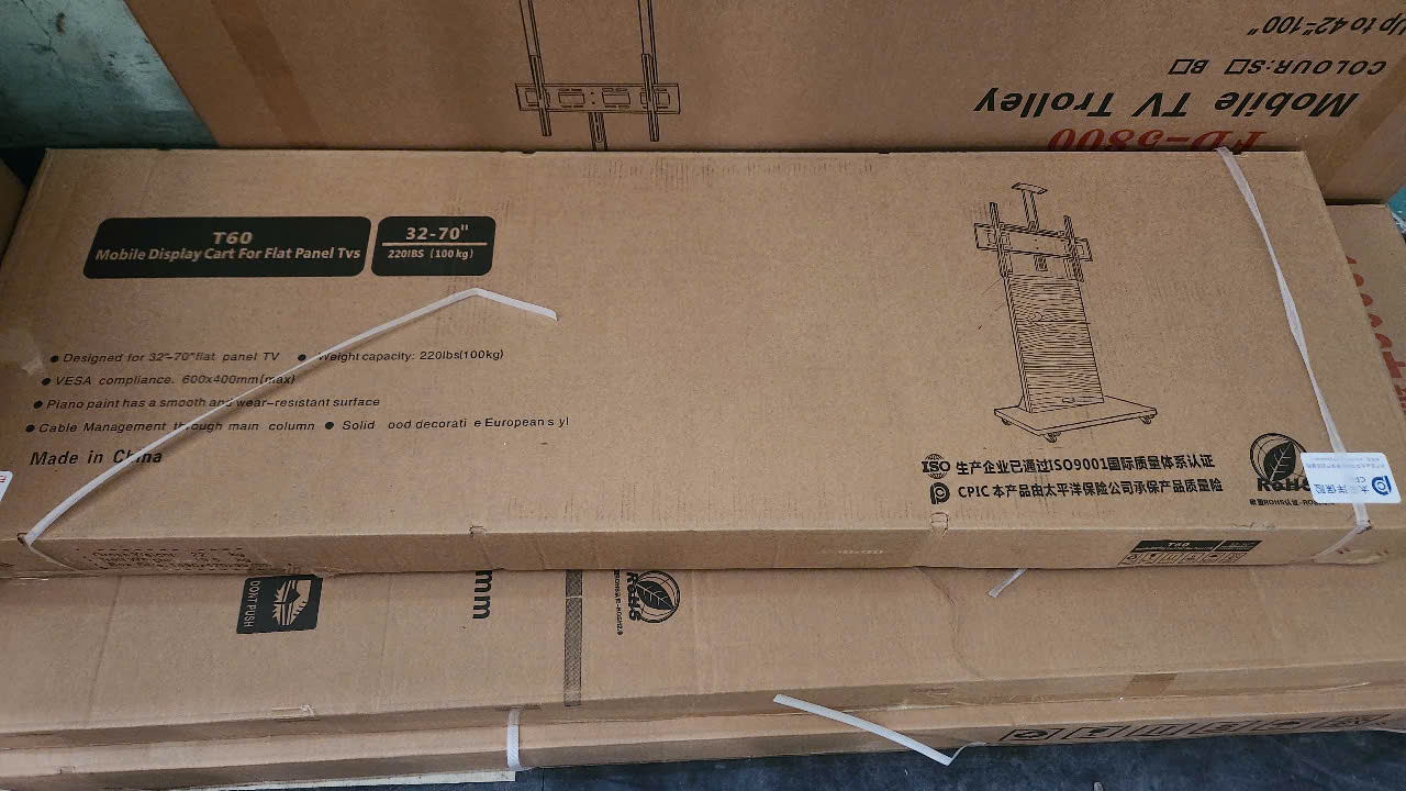 Khung Treo Tivi Di Động T60 (Tối Đa 70 inch) – Giải Pháp Linh Hoạt Cho Phòng Học, Studio, Văn Phòng - Hàng nhập khẩu