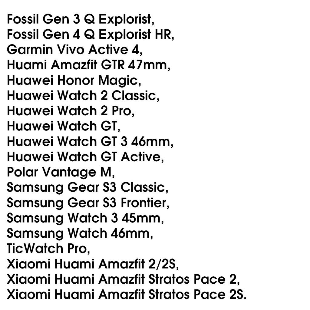 DÂY CAO SU 22MM DÀNH CHO SAMSUNG WATCH 3 45MM / HUAWEI GT 3 46MM