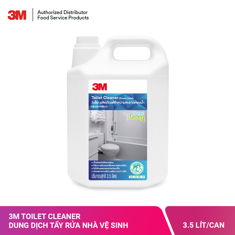 Nước Tẩy Nhà Vệ Sinh 3M Toilet Cleaner Green Label, Can 3.5 Lít