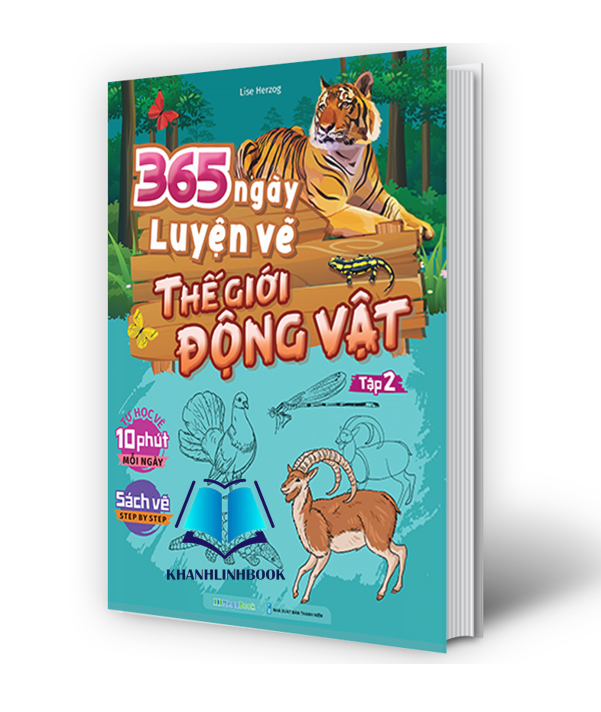 Sách - 365 ngày luyện vẽ Thế Giới Động Vật - Tập 2