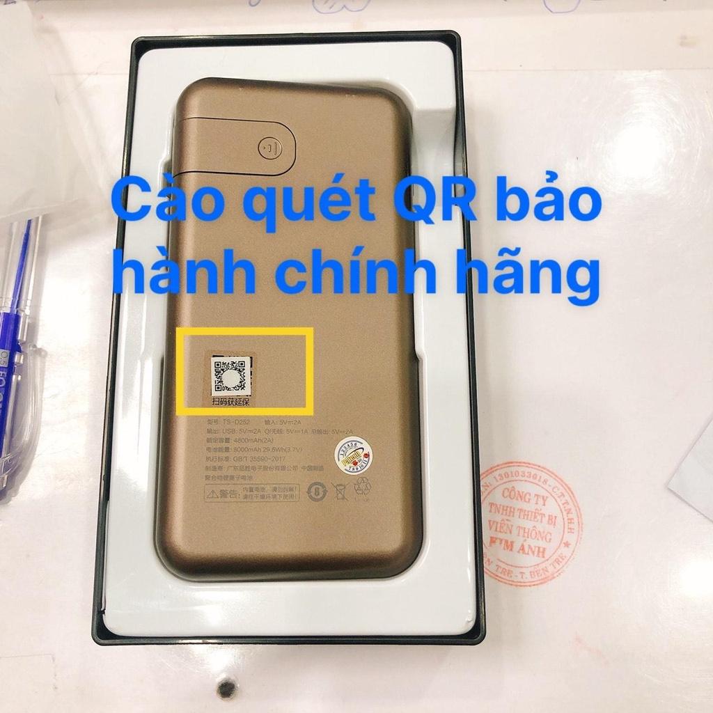 Sạc Dự Phòng Không Dây Pisen Wireless Charging 8000mAh - , Grey, Hàng chính hãng