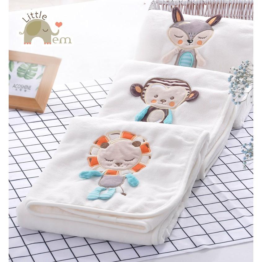 Chăn lông tuyết mịn cho bé kích thước 75 x 100cm _ Basic Animal