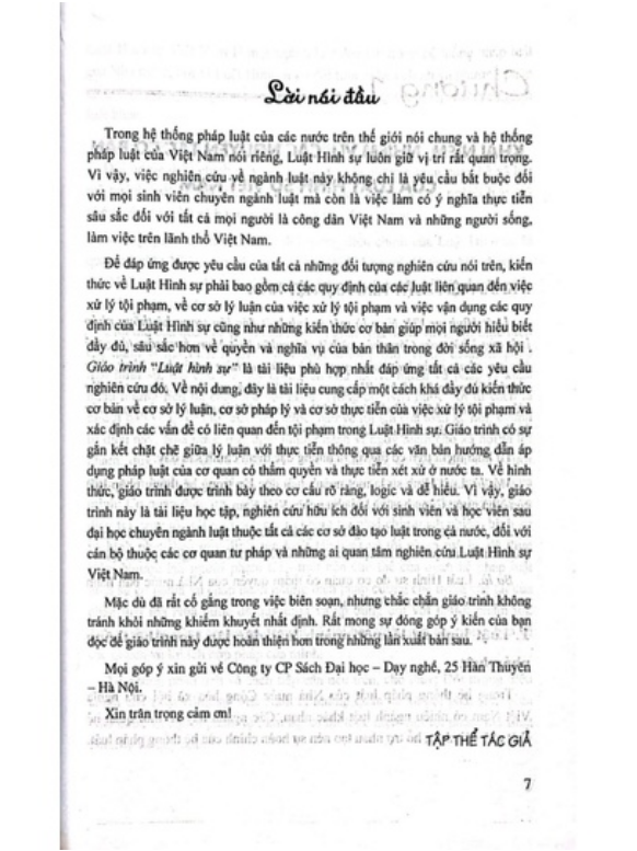 Sách - Giáo Trình Luật Hình Sự Việt Nam - Phần Chung