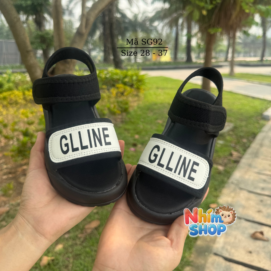 Sandal bé gái GLLINE 4 – 12 tuổi quai dán tiện lợi, đế mềm chống trơn – đi học, đi chơi, đi biển NHÍM SHOP SG92