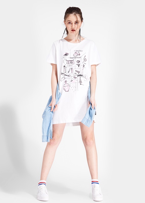 Đầm Thun Form Suông Lady Beauty - Kem