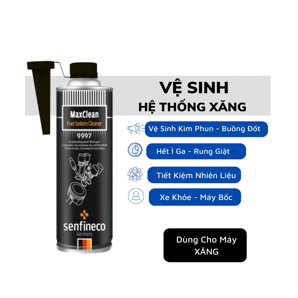 DUNG DỊCH LÀM SẠCH VÀ LOẠI BỎ CẶN BẨN TRONG HỆ THỐNG PHUN HIỆU Senfineco 9997, 300ml (Max Clean Fuel System Cleaner 9997, 300ml)