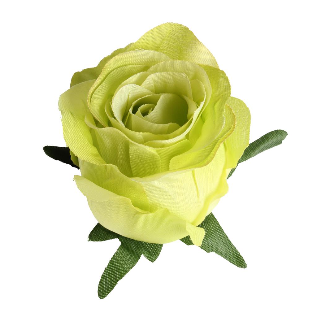 10pcs Artificial Silk Rose Flower Head DIY Bouquet Wedding Decor Purple