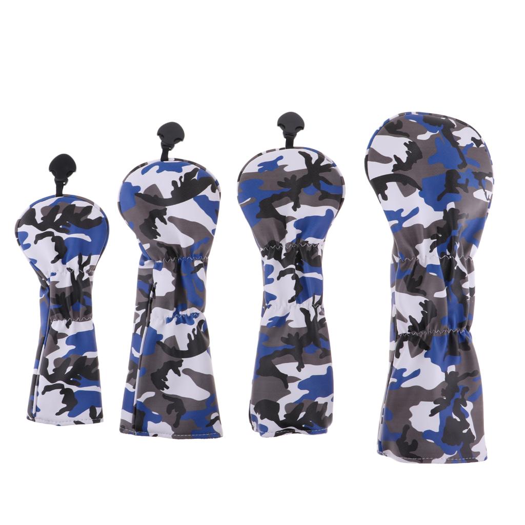 4Pcs Golf Club Headcover 460cc Driver Wood Head Covers 1 3 5 UT
