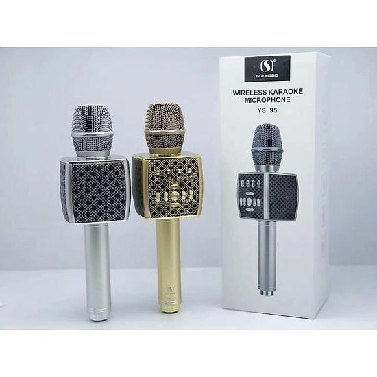 Micro Karaoke bluetooth YS 95 kết bluetooth Không Dây, Tích Hợp Loa Bass  Dùng Hát Tại Nhà Hoặc Livetream, BH: 6 THÁNG