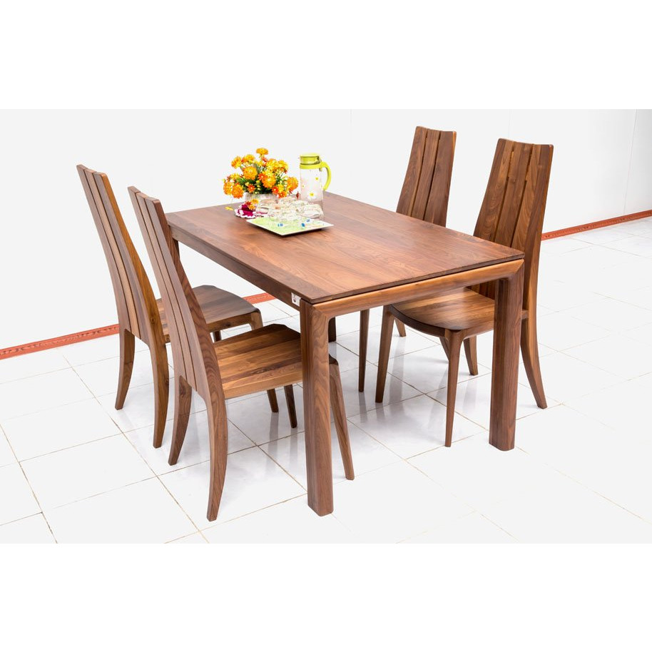 Bộ bàn ăn 4 ghế Nội Thất Nhà Bên NAN 12 140 x 85 x 75cm