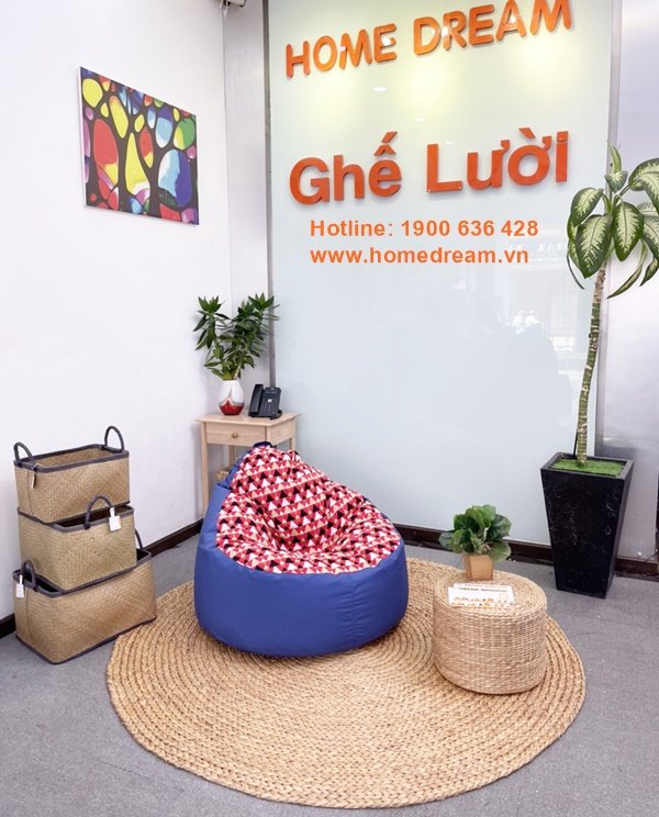 Ghế lười Coco M Tam giác phối Xanh