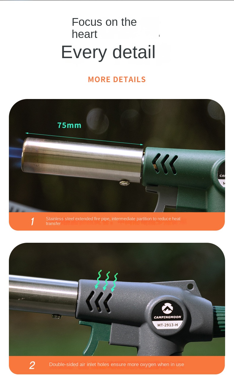 Đèn khò gas Campingmoon MT-2913-G / MT-2913-H