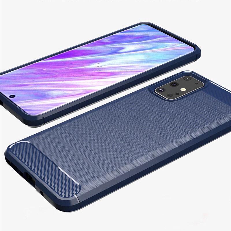 Ốp lưng dẻo Samsung Galaxy S20 / S20 Plus / S20 FE vân sợi cacbon chống sốc Rugger Amor