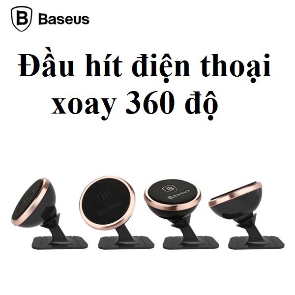 Giá đỡ điện thoại xoay 360 độ trên xe hơi Baseus Sugent -NT0S _  Hàng chính hãng