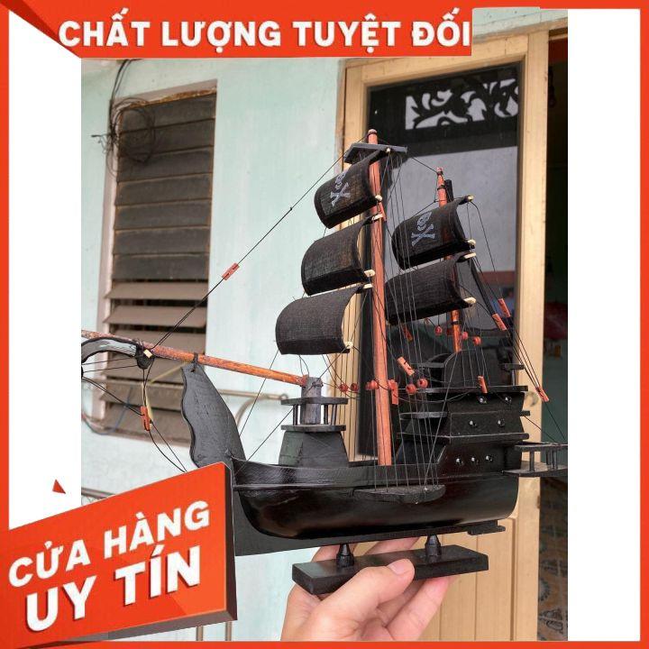 Thuyền buồm phong thuỷ size 35cm - Gỗ Muồng Đen